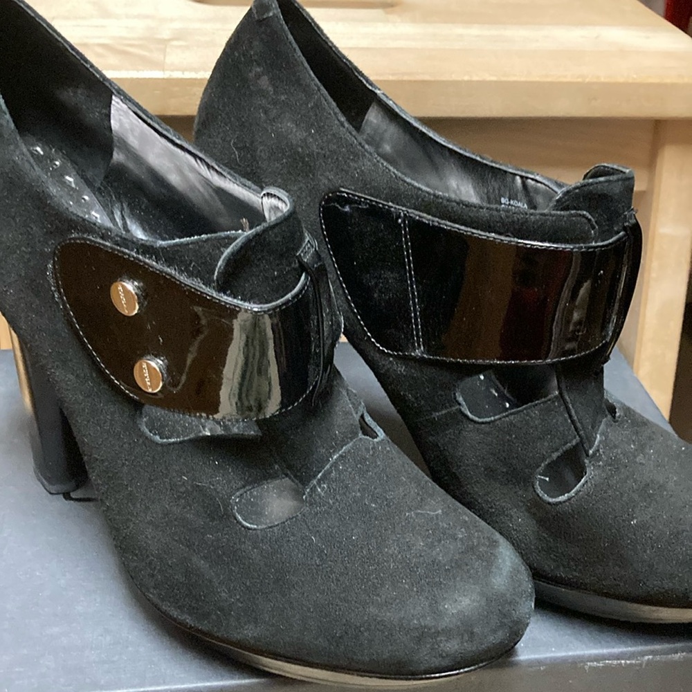 Black Suede Women's Heels